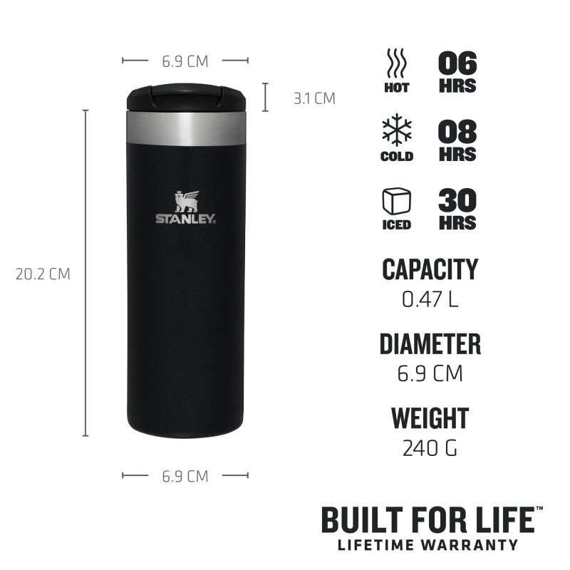 STANLEY Termo hrnček Aerolight 470ml Black Metallic 1